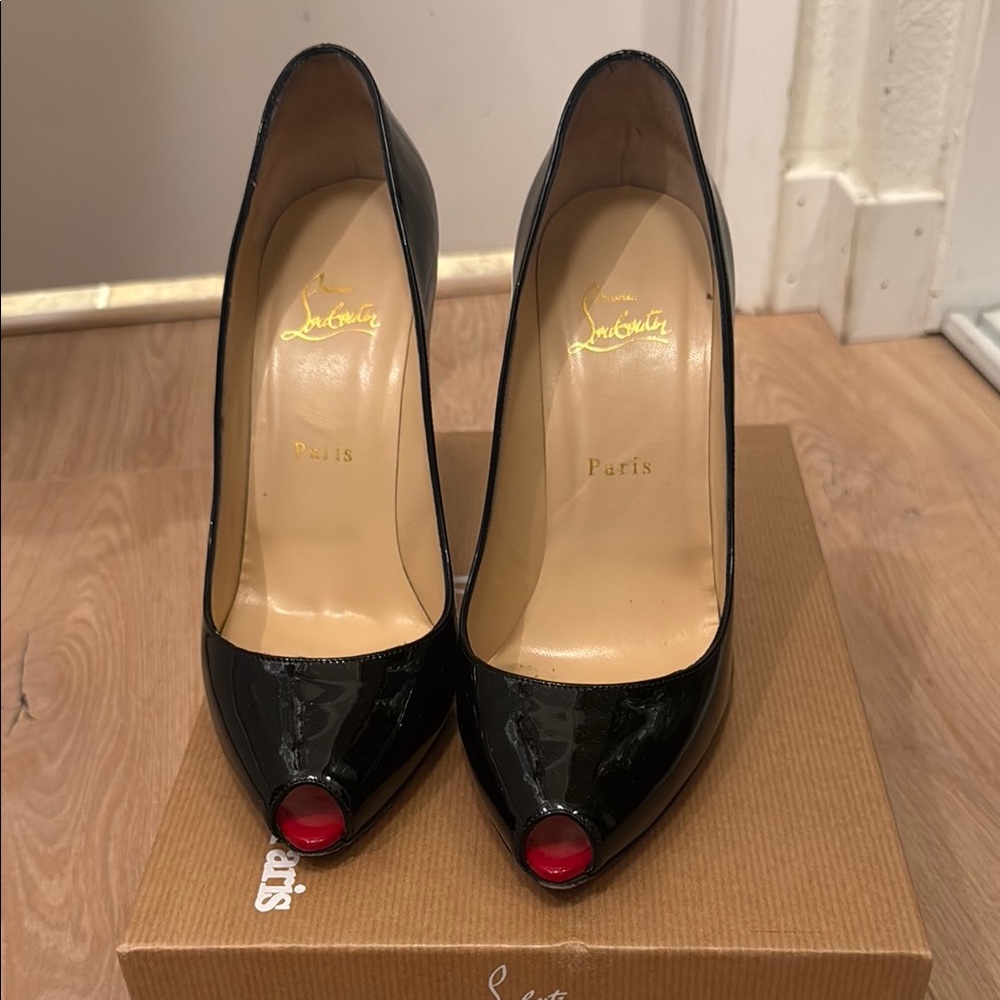 Tibur 100 patent black Christian Louboutin